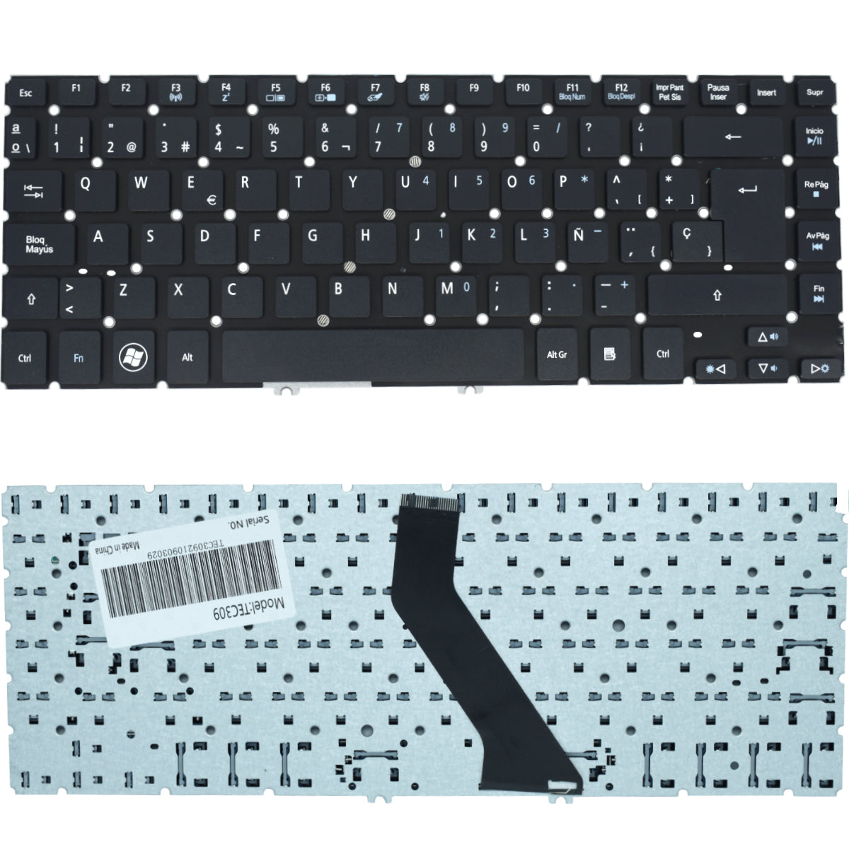 TEC309 Teclado color Negro (SP) para ACER Aspire V5, Aspire V5-471 *sin teclado numerico - Tecnología AltérCo