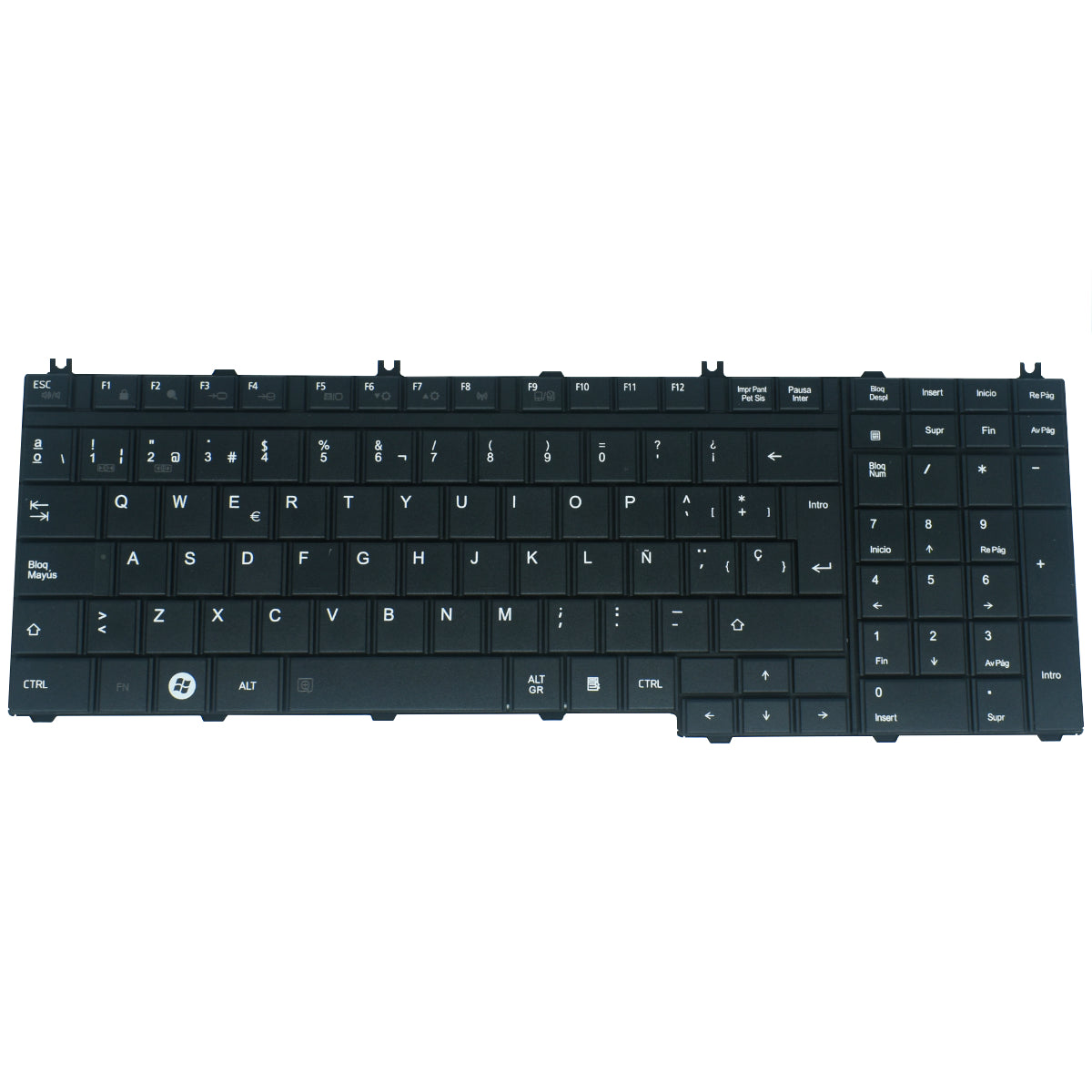 TEC312 Teclado color Negro (SP) para TOSHIBA Satellite L500, Satellite L355, Satellite L350 - Tecnología AltérCo