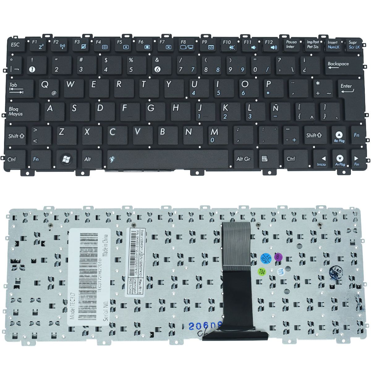 TEC317 Teclado color Negro (SP) para ASUS 1015 Series - Tecnología AltérCo