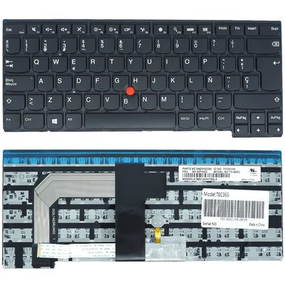 TEC365 Teclado color Negro (SP) para Lenovo Thinkpad T460S T470S (No compatible con T460 T460P T470 T470P) *Sin Backlight - Tecnología AltérCo