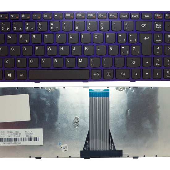 TEC454M Teclado Lenovo Marco Morado Z50 G50 B50 B51 30 45 70 80 Espa