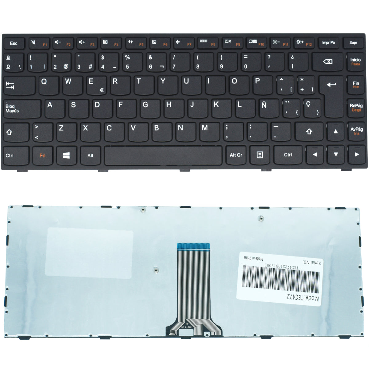 TEC472 Teclado color Negro (SP) para Lenovo G40 G40-30  G40-70 N40-70 N40-30 B40-30 - Tecnología AltérCo