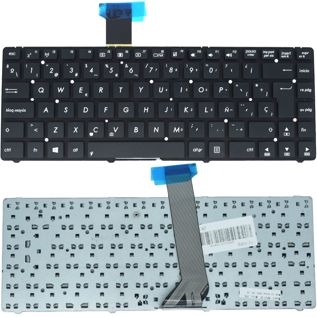 TEC487 Teclado color Negro (SP) para ASUS K45 K45A K45VD K45VJ K45VM K45VS series - Tecnología AltérCo