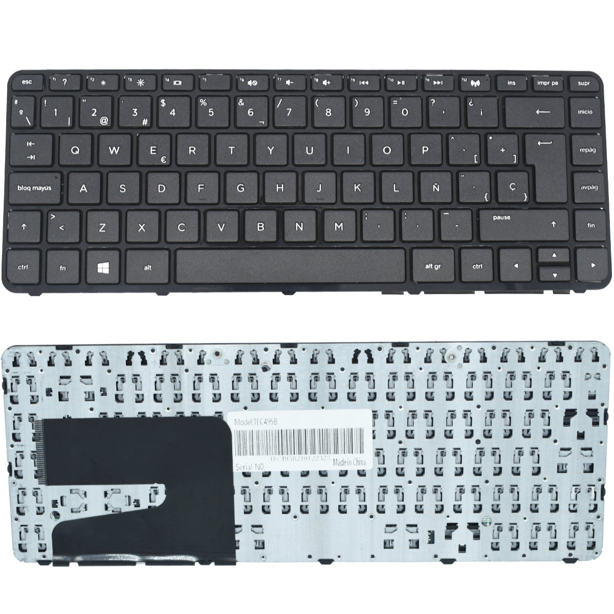 TEC495B Teclado color Negro (SP) FRAME para HP 240 G2 / 245 G3 / 14-G000 / 14-R000 / 14-D000 / 14-W000 - Tecnología AltérCo