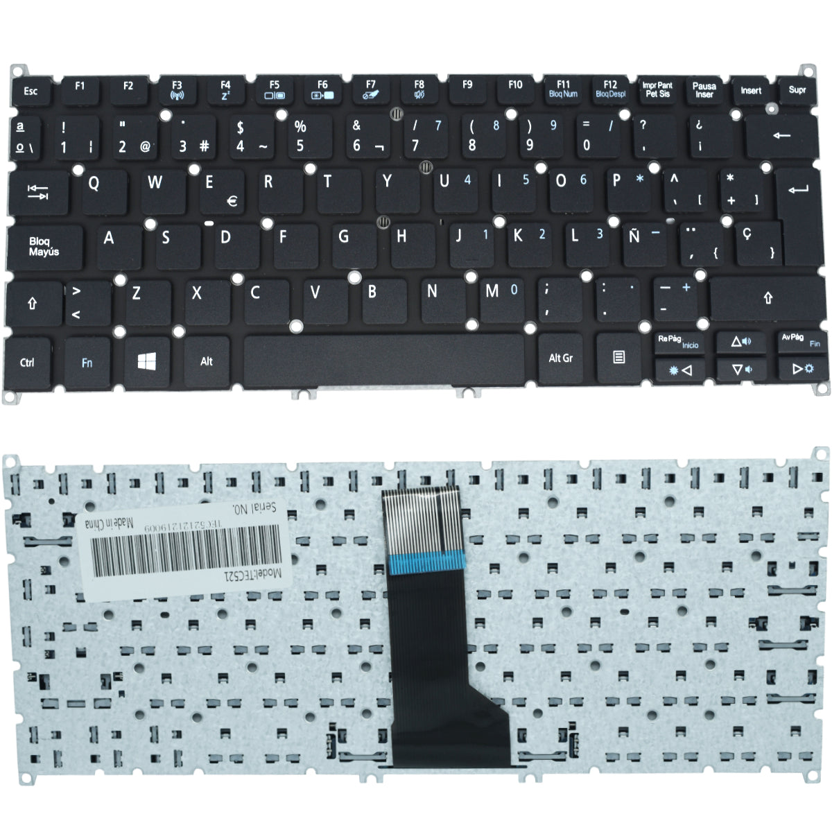 TEC521 Teclado color Negro (SP) para Acer S3-391, S5-391, V5-171, V5-121 V5-122, 725, 756, E3-111 - Tecnología AltérCo