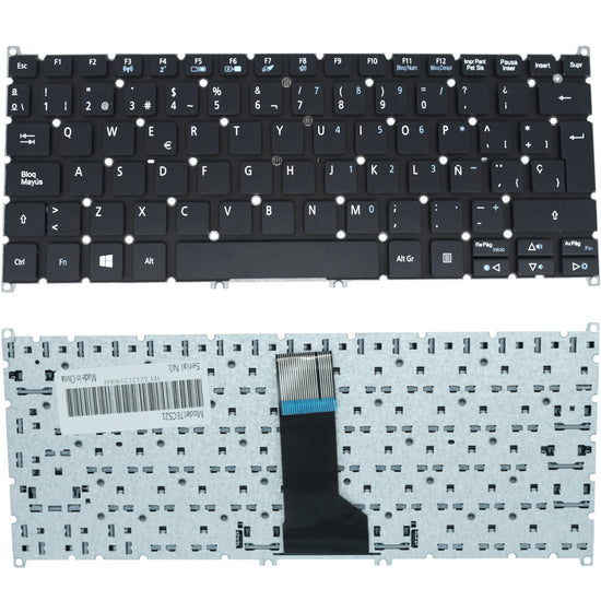 TEC521 Teclado color Negro (SP) para Acer S3-391, S5-391, V5-171, V5-121 V5-122, 725, 756, E3-111