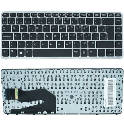 TEC523 Teclado color Negro (SP) FRAME PLATA para HP EliteBook 840 G1, 840 G2, 850 G1 Series - Tecnología AltérCo