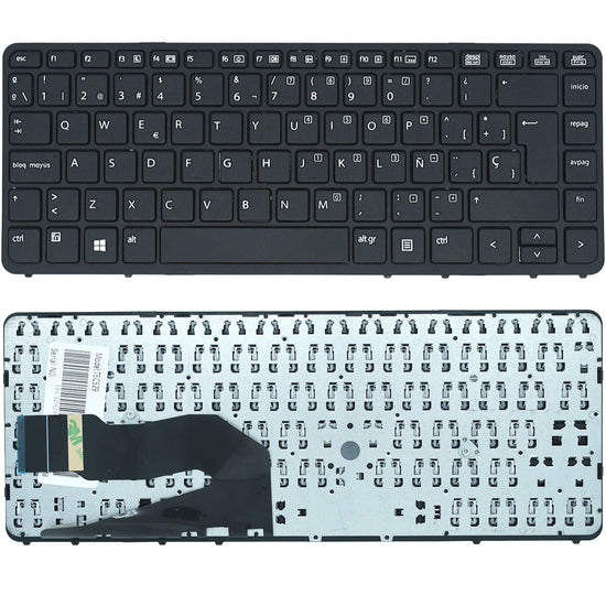 TEC529 Teclado color Negro (SP) FRAME NEGRO para HP EliteBook 840 G1, 840 G2, 850 G1 Series