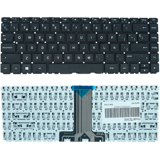 TEC545E Teclado color Negro (SP) para HP 240 G6 245 G6 246 G6 Pavilion 14-bs 14-bs000 14-bs100 14-bs500 X360 14-ba ENTER DELGADO *SIN BACKLIGHT