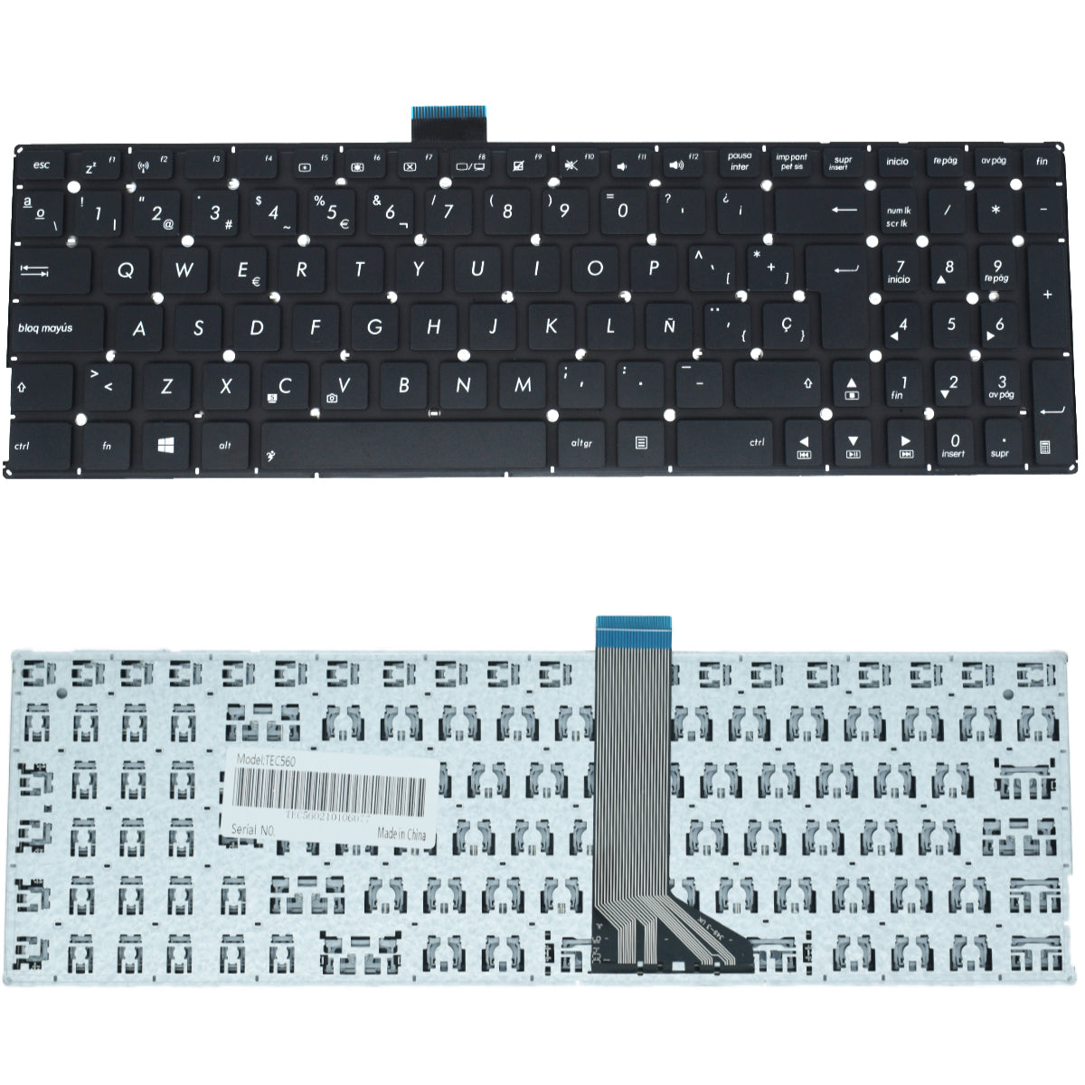 TEC560 Teclado color Negro (SP) para ASUS X553M X553MA K553M K553MA X503M X503MA F553 - Tecnología AltérCo