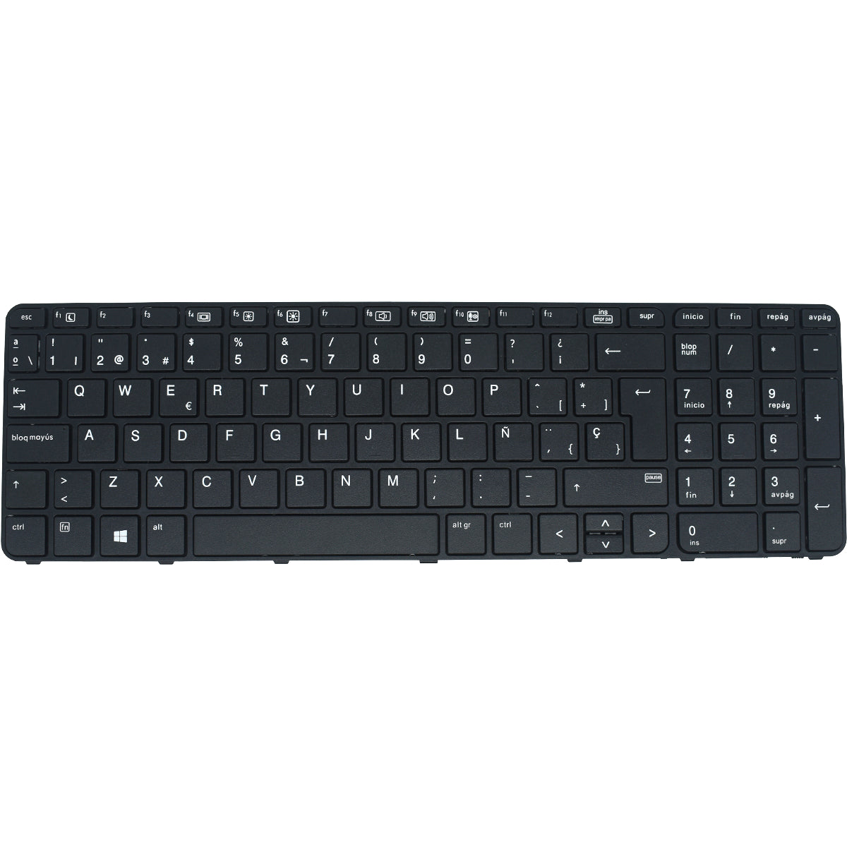 TEC570 Teclado color Negro (SP) para HP Probook 450 G3, 455 G3, 470 G3 , 650 G2 , 655 G2 CON MARCO - Tecnología AltérCo